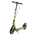 Foldable Adjustable Teens Adult Kick Scooter with Dual Brake & Shock Mitigation System - Green