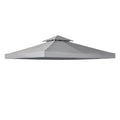 3x3m Gazebo Canopy Replacement Top Roof with UV Protection and Ventilation - Light Grey