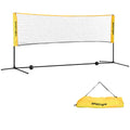 3m Height Adjustable Badminton Net for Tennis, Pickleball & Volleyball with Carry Bag - Black and Yellow