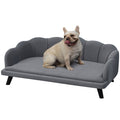Shell Shaped Dog Sofa Bed for Medium Large Dogs with Washable Cushion Cover - Grey