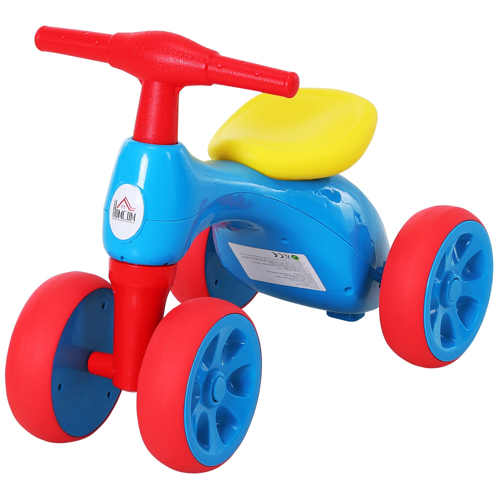 Toddler Training Walker Balance Ride-On Toy with Rubber Wheels Blue