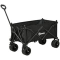 Folding Garden Trolley 120KG Capacity with Carry Bag - Black