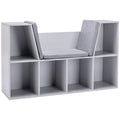 Kids Storage Cabinet with Six Compartments for Toys, Clothes & Books - Grey