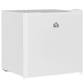 46L Countertop Mini Fridge with Adjustable Temperature & Chiller Box - White