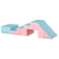 Soft Play Set 2-Piece Baby Foam Climber for Toddlers 1-3 Years - Pink Blue