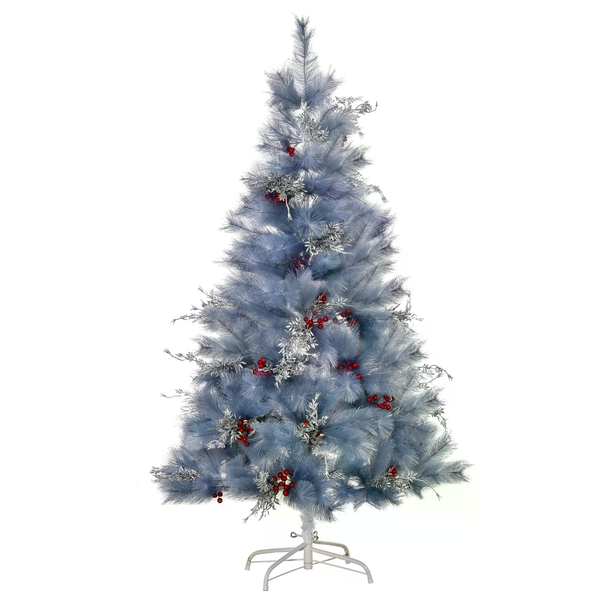 Christmas Tree, 150H cm, W/Replica Berry And Spruce-Grey