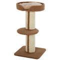 91cm Cat Tree Kitten Activity Center with Sisal Scratching Post and Lamb Cashmere Perch - Brown