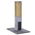 79cm Cat Scratching Post with Jute Climber, Carpet Base & Dangling Ball - Grey