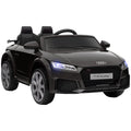 Audi TT RS 12V Rechargeable Ride On Car with Remote, Lights, Horn, MP3 Player, Seat Belt - Black