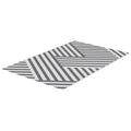 Reversible Plastic Straw Outdoor Rug 182x274cm with Carry Bag - Grey Cream