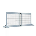 Adjustable Wooden Freestanding Pet Gate with 3 Panels 104-183cm Width x 69cm Height - Blue