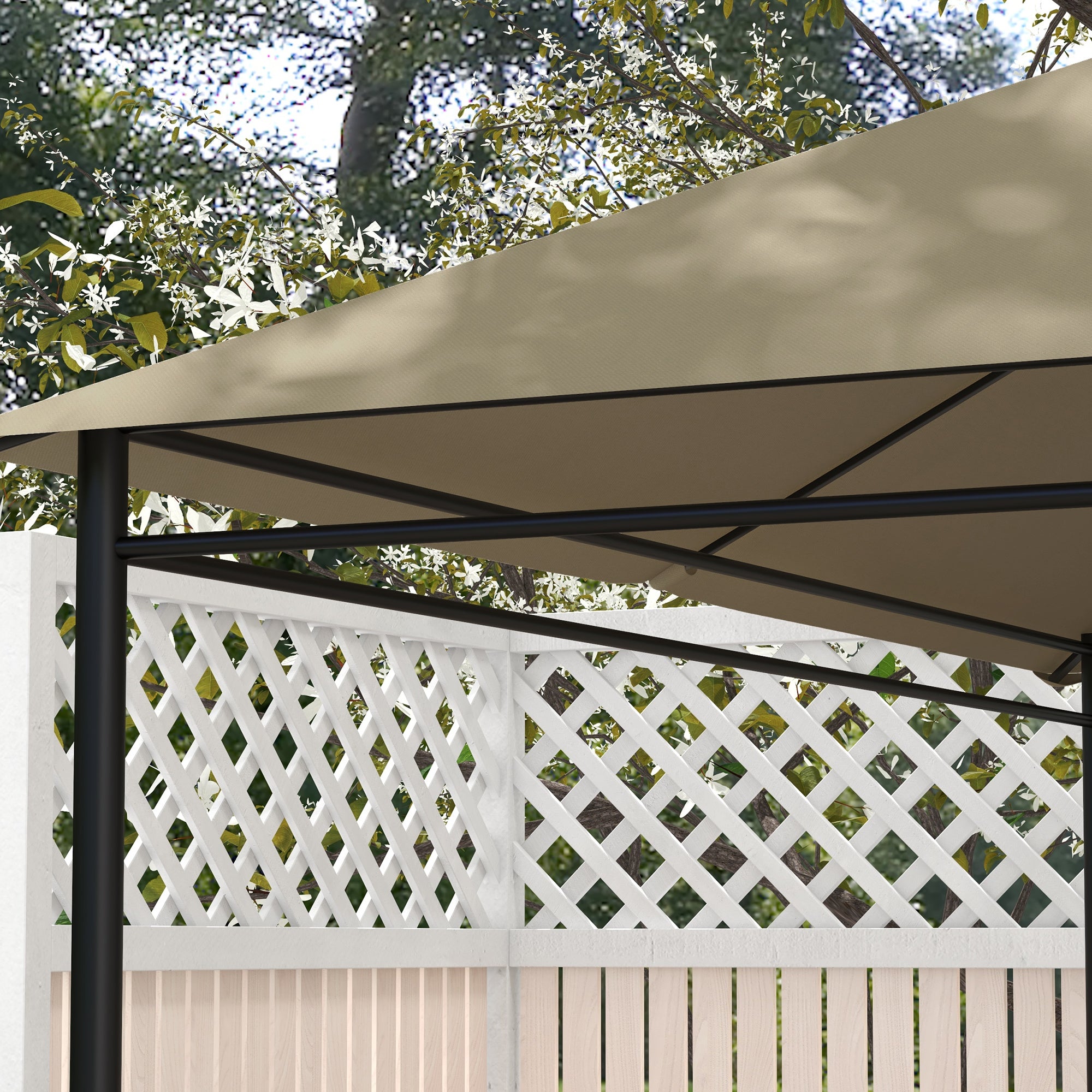 3 x 4m Gazebo Canopy Replacement Cover, Gazebo Roof Replacement (TOP COVER ONLY), Khaki